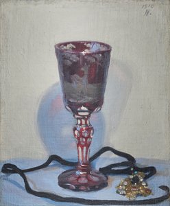 The Ruby Glass, Firmado y fechado arriba a la derecha
