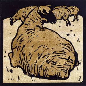 La oveja sencilla, ilustración de "The Square Book of Animals", publicado por William Heinemann de William Nicholson