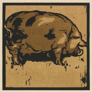 El libro cuadrado de los animales: el cerdo erudito de William Nicholson