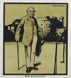 W.E. Gladstone, de "Twelve Portraits", publicado por primera vez por William Heinemann de William Nicholson
