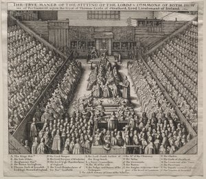 Salón de Westminster, Interior, con el juicio del Conde de Strafford