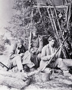 Vida del trampero en Canadá, foto de Nottman, circa 1890 de William Notman