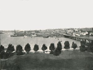 Vista desde los edificios gubernamentales, Victoria, Canadá de William Notman and Son