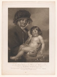 Martha Gunn draagt een bloot tipo Martha Gunn the Brighton Bather (título sobre el objeto)