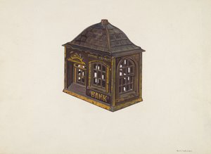 Banco de ahorros casero, c. 1940