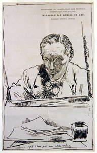 Autorretrato mirando en un espejo de William Orpen