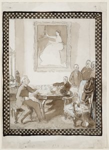 Estudio para el óleo "Homenaje a Manet", c.1906 (acuarela, tinta, tiza y lápiz sobre papel) (véase también 63015)