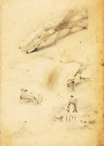 (Estudios--figuras, tronco, caballo y jinete, etc.) de William Page