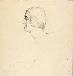 Perfil de una cabeza femenina ideal de William Page