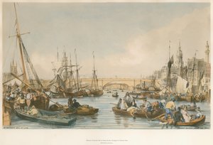 Puente de Londres, desde el Pool de William Parrott