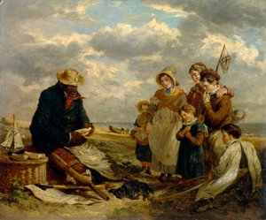 El negro constructor de barcos, c.1850 (óleo sobre tabla) de William Parrott