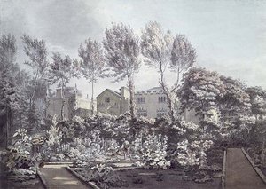 El jardín en Strawberry Hill, c.1780 de William Pars