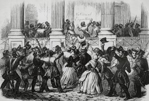 Revolución en Berlín frente al palacio de Guillermo I, marzo de 1848, Alemania