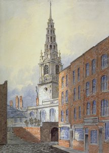 Iglesia de Santa Bride, Fleet Street, Ciudad de Londres, c. 1815