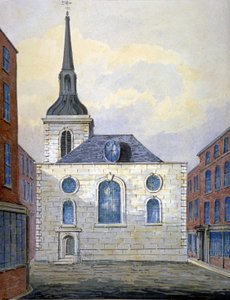 Iglesia de Santa María Abchurch, Ciudad de Londres, c. 1815