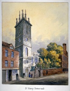 Iglesia de Santa María Somerset, Ciudad de Londres, c. 1815