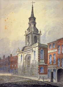 Iglesia de San Jorge, Borough High Street, Southwark, Londres, c. 1815