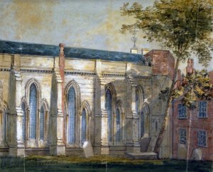 Vista de la Iglesia del Templo, Londres, c. 1810 de William Pearson
