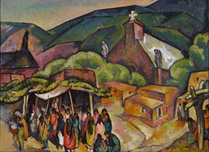 Día de fiesta: Pueblo de San Juan de William Penhallow Henderson