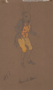 Liebre de marzo (diseño de vestuario de Alicia en el País de las Maravillas, 1915) de William Penhallow Henderson
