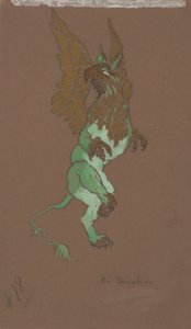 The Gryphon (diseño de vestuario para Alicia en el País de las Maravillas, 1915) de William Penhallow Henderson