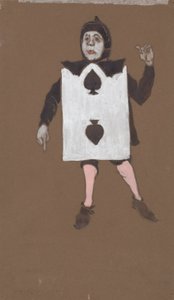 Two of Spades (diseño de vestuario para Alicia en el País de las Maravillas, 1915) de William Penhallow Henderson