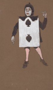 Diseño de Vestuario del Dos de Espadas para Alicia en el País de las Maravillas, 1915 de William Penhallow Henderson