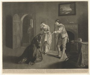 reprensión de madre La Continencia del Chevalier Bayard de William Pether