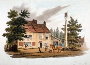La Vaca Dun Inn, Kensington, Londres, c. 1810 de William Pickett