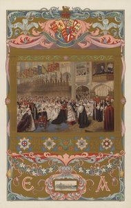 La boda del futuro rey Eduardo VII y la reina Alexandra, en la Capilla de San Jorge, Windsor, el 10 de marzo de 1863 de William Powell (after) Frith