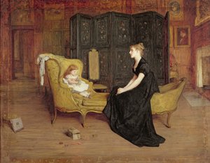 Su ídolo, c.1868-70 (óleo sobre lienzo) de William Quiller Orchardson