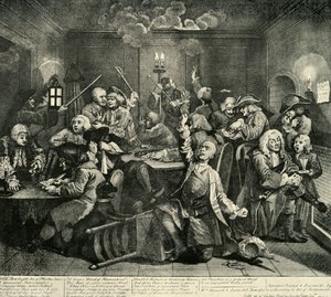 Jugando en el Club Whites, 1734 de William Radclyffe