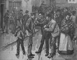 Escena durante la huelga de Preston, c1890