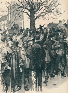 Huelga de trabajadores agrícolas de Warwickshire: reunión en Whitnash, 1872-1906 de William Rainey