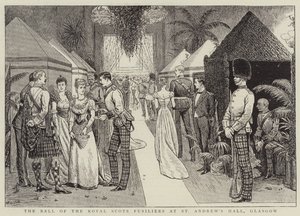 El Baile de los Fusileros Reales Escoceses en el Salón de San Andrés, Glasgow
