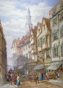 Casas antiguas en Wych Street, Westminster, Londres, 1873 de William Richardson