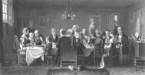 El pudín de Navidad, c1860s de William Ridgway