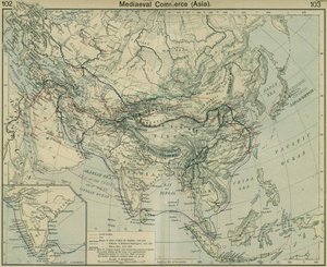 Comercio Medieval en Asia. Del Atlas Histórico