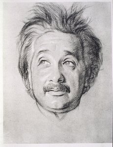 Retrato de Albert Einstein (1879-1955) (litografía) de William Rothenstein