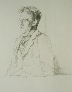 Retrato de Hilaire Belloc (1870-1953) de William Rothenstein