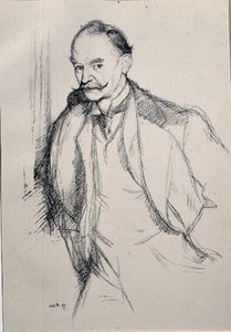 Retrato de Thomas Hardy (1840-1928) de la serie "Retratos ingleses".