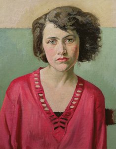 Retrato de una chica en rosa de William Rothenstein