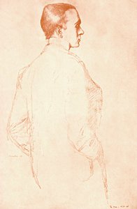 Sir Henry Maximilian Beerbohm, parodista y caricaturista inglés, 1911 de William Rothenstein