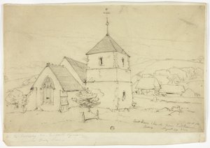 Iglesia de Eastdam cerca de Eastbourn Sussex de William Roxby Beverley