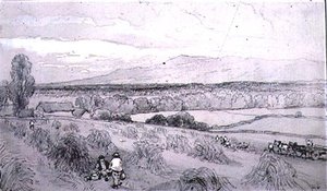 Escena de la cosecha de William Roxby Beverly