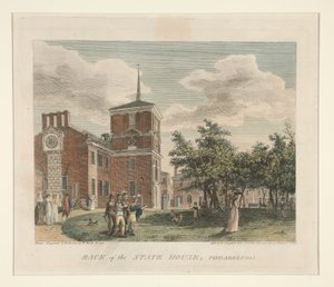 Parte trasera de la Casa del Estado, Filadelfia de William Russell Birch