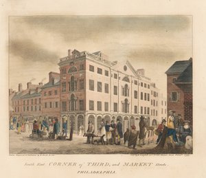 Esquina sudeste de Third Street y Market Street de William Russell Birch