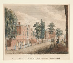 Ver en Third Street, desde Spruce Street Filadelfia