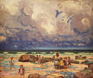 Niños en la Playa, c.1910 de William Samuel Horton