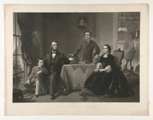 Lincoln y su familia de William Sartain